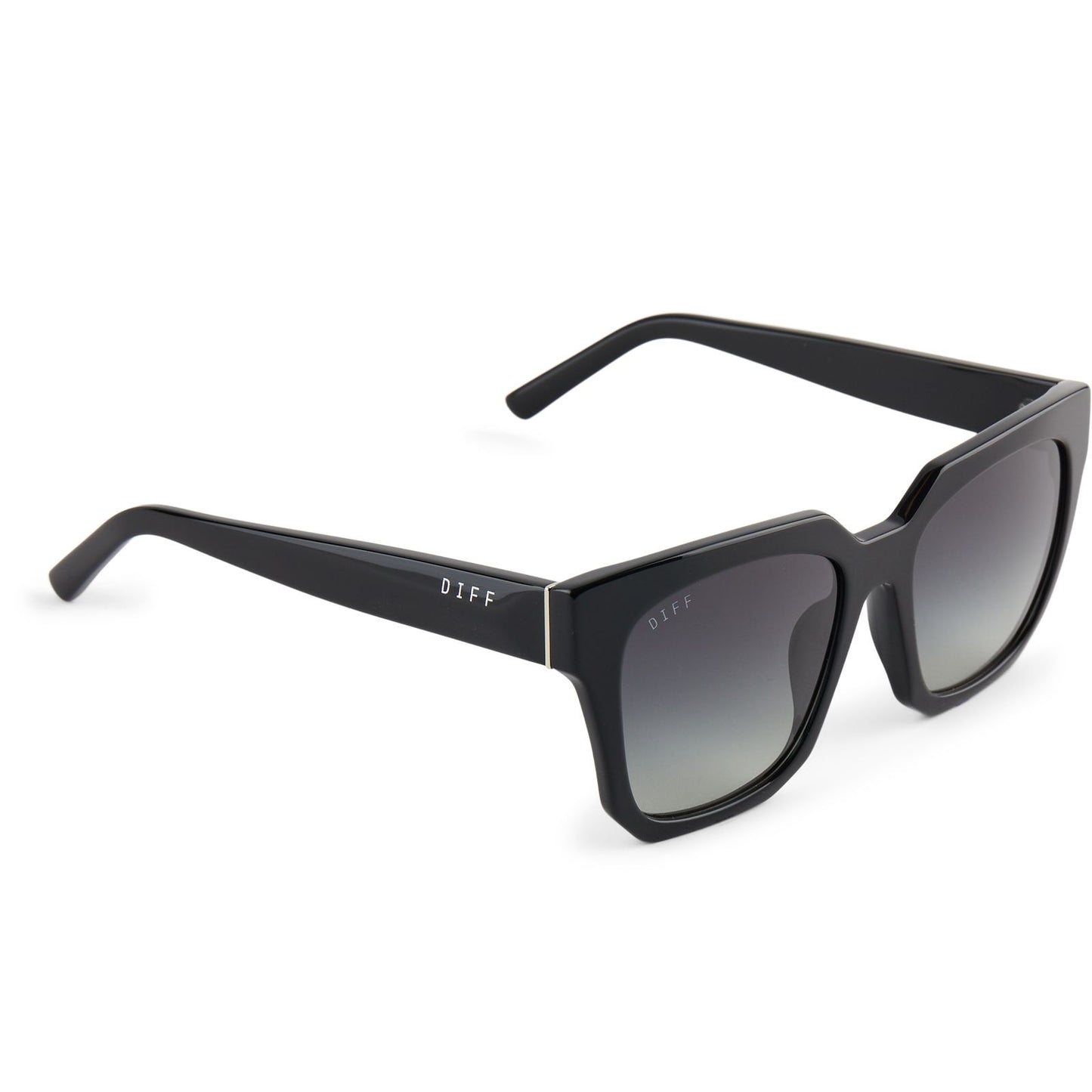 DIFF Ariana Black + Grey Gradient Sunglasses