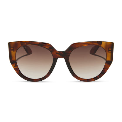 DIFF Ivy Sequoia Tortoise + Brown Gradient Sunglasses