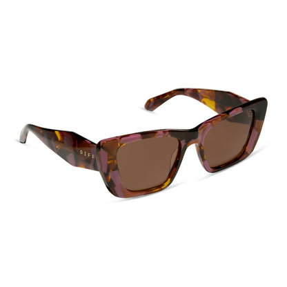 DIFF Aura Torino Tortoise + Brown Sunglasses