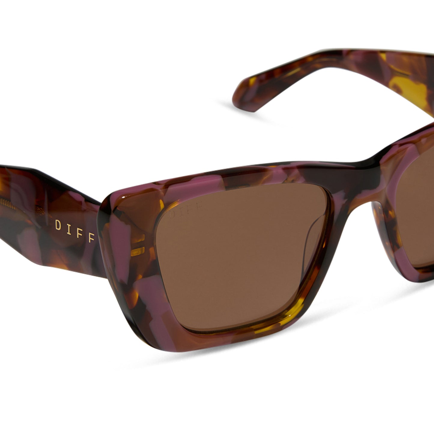 DIFF Aura Torino Tortoise + Brown Sunglasses