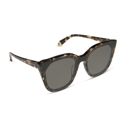 DIFF Gjelina Espresso Tortoise + Grey Sunglasses