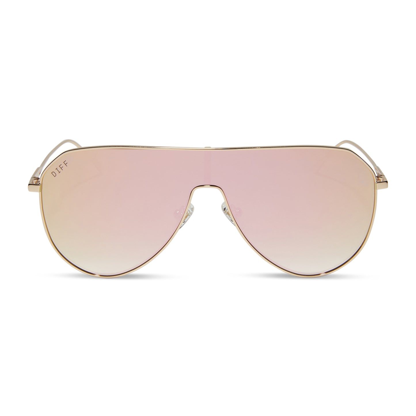 DIFF Dash Shield Gold + Taupe Flash Sunglasses