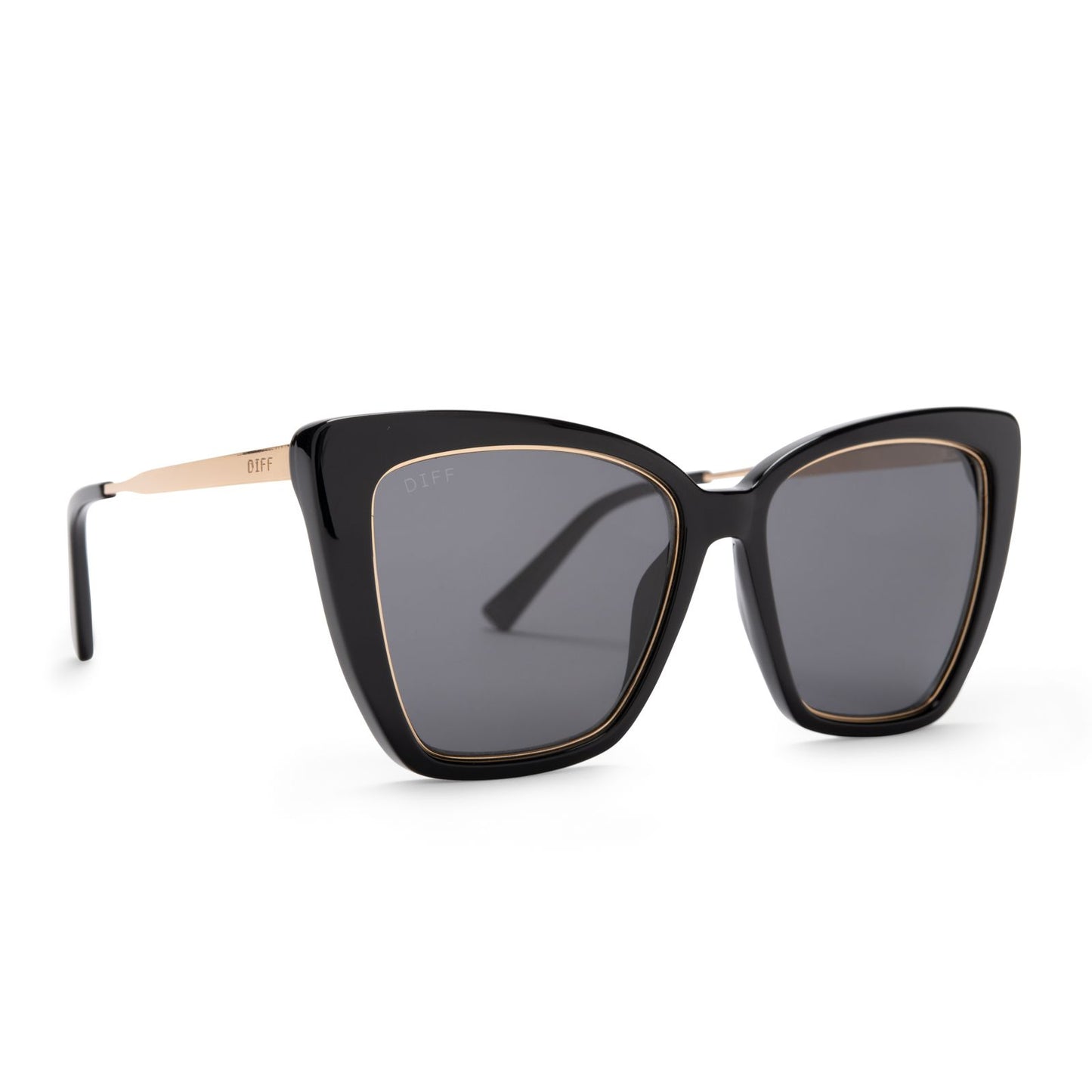 DIFF Becky IV- Black + Grey Polarized Sunglasses