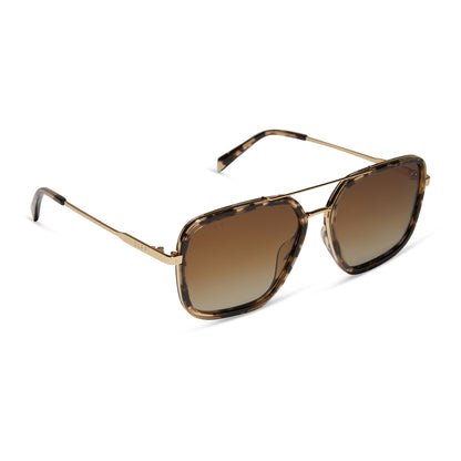 DIFF Jordan Espresso Tortoise + Brown Gradient Polarized Sunglasses