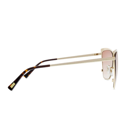 DIFF Becky Gold + Flash Brown Gradient Sunglasses