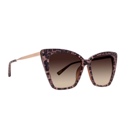 DIFF Becky II Leopard Tortoise + Brown Gradient Sunglasses