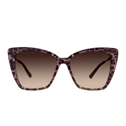 DIFF Becky II Leopard Tortoise + Brown Gradient Sunglasses