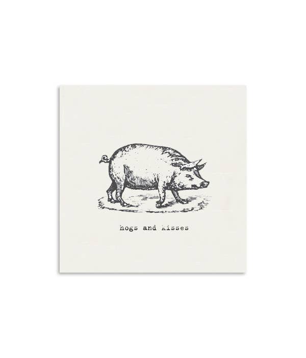 Hogs & Kisses Mini Notecards