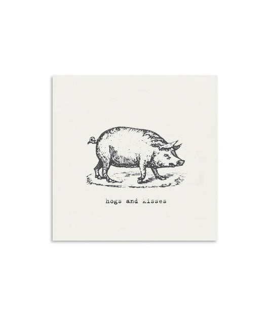 Hogs & Kisses Mini Notecards