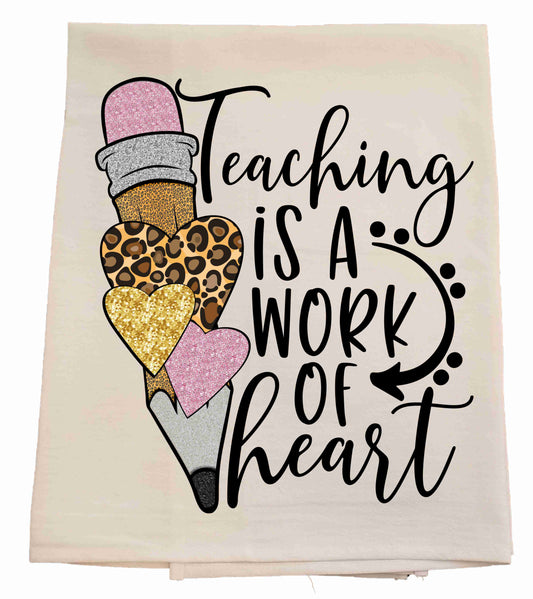 Teacher's Heart Tea Towel