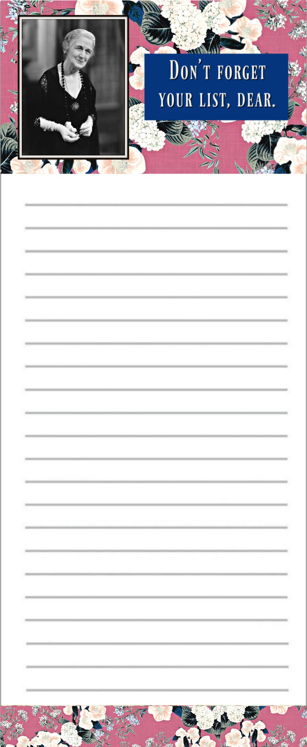 Don't Forget Your List, Dear - Magnetic Notepad