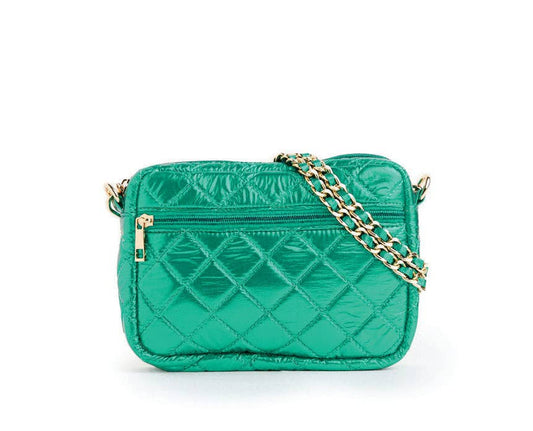 Green Quilted Crossbody Bag