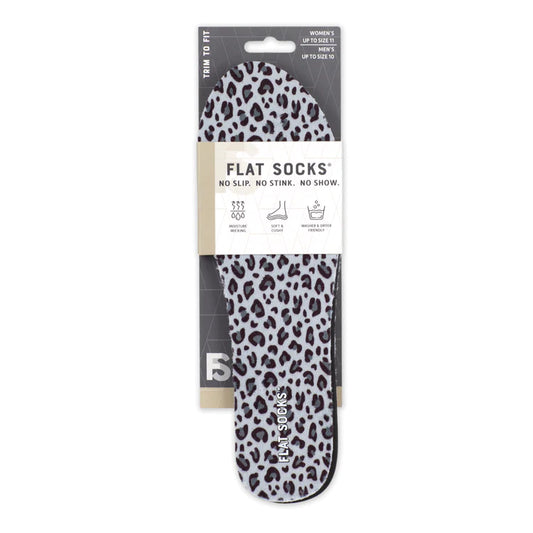 Flat Socks - Snow Leopard