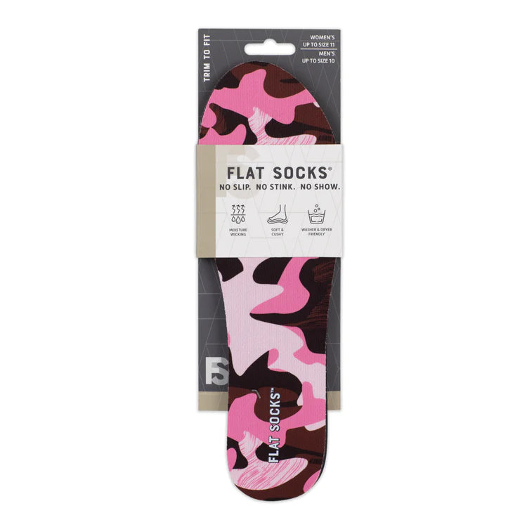 Flat Socks - Pink Camo