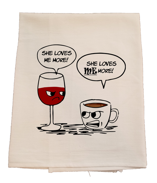 Coffee and Wine Tea Towel