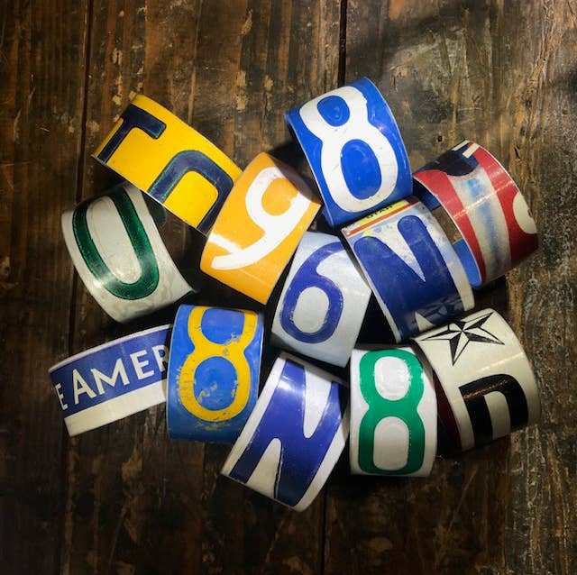 License Plate Cuff Bracelet