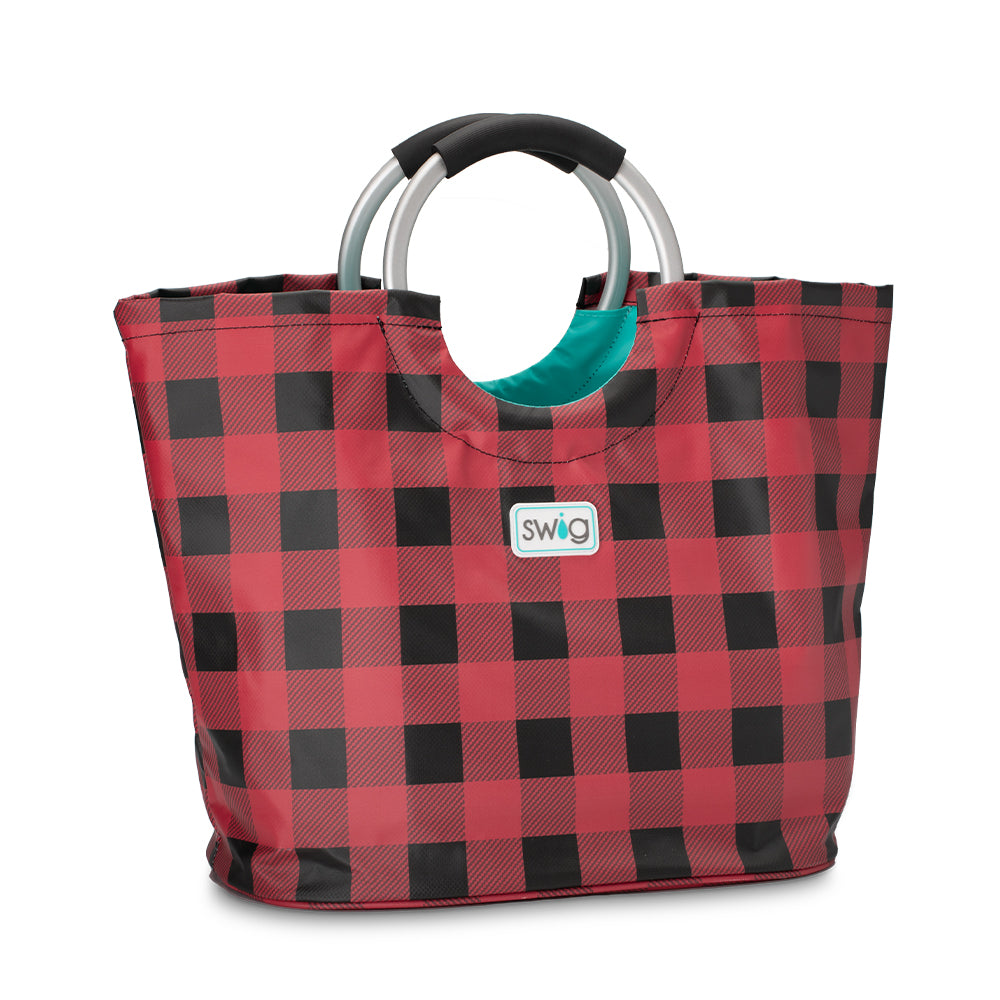 Swig Buffalo Plaid Loopi Tote Bag