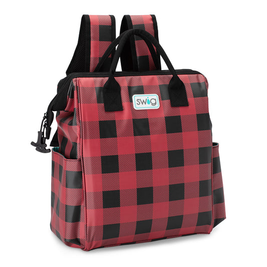 Swig Buffalo Plaid Packi Backpack Cooler