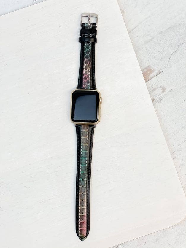 Leather Apple Smart Watch Band - Multi Snake