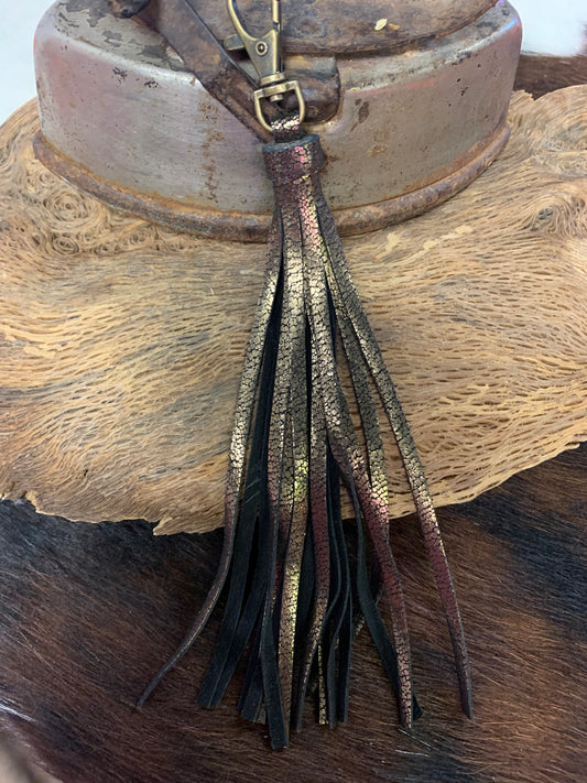 Bronze Leather Purse/Key Chain