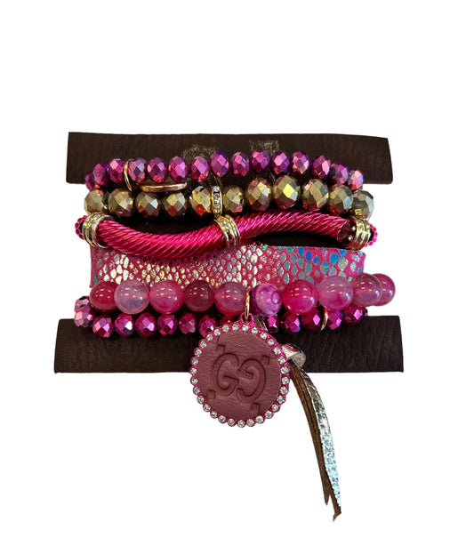 Pink Gucci Bracelet Stack