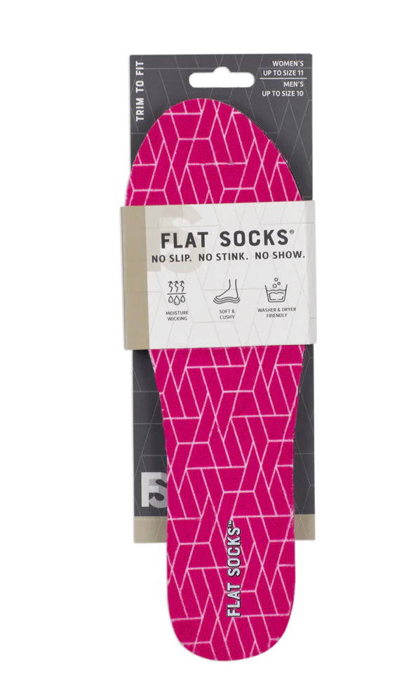 Flat Socks - Pink Geo