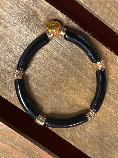 Black & Gold Acrylic Bracelet