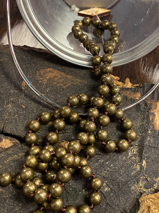 Antique Gold Bead Necklace