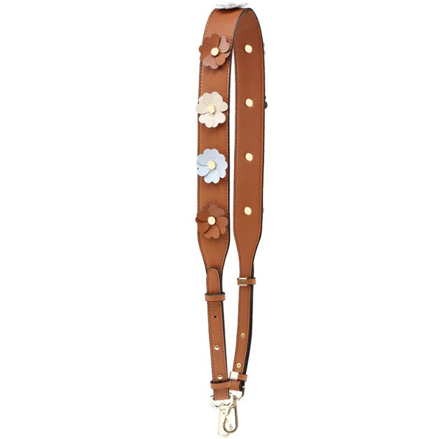 Flower In Saddle Purse Strap