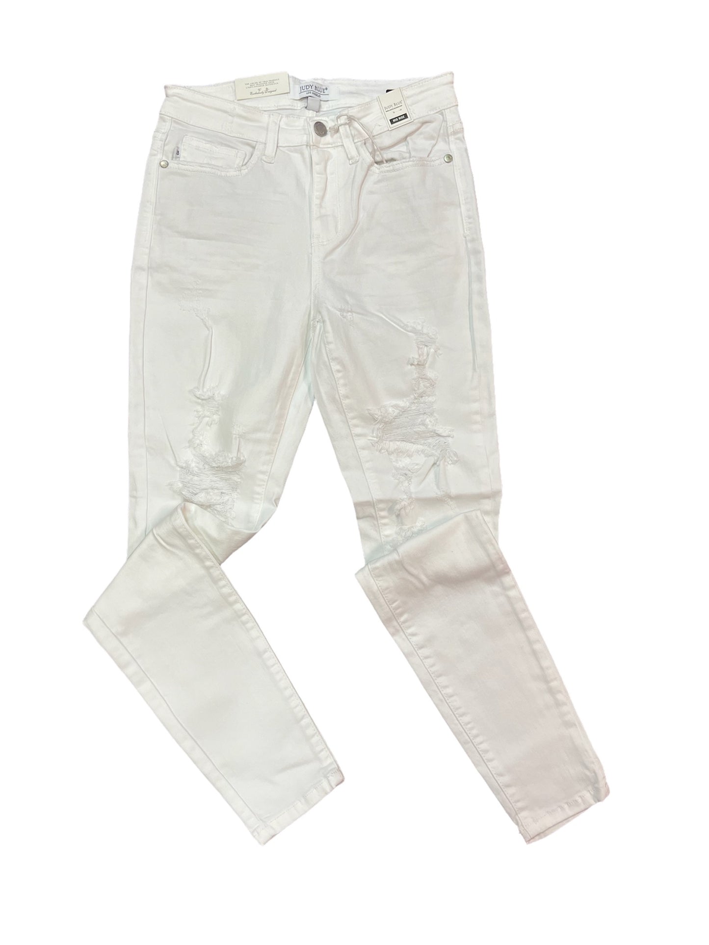 White Mid-Rise Skinny Jean